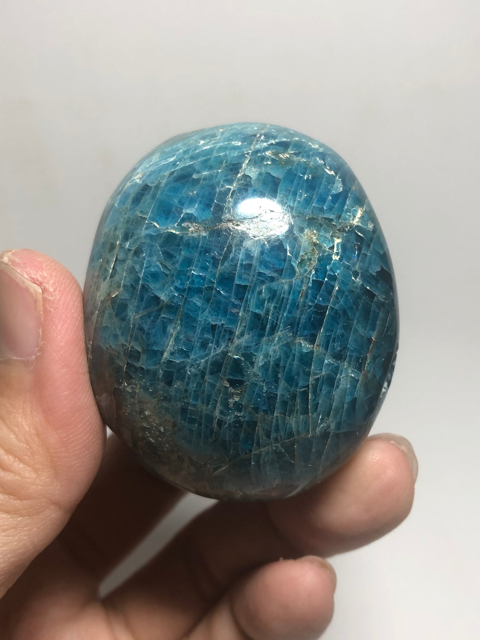 Blue Apatite Palm Stones 133g