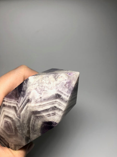 Chevron Amethyst Crystal Point 1340g
