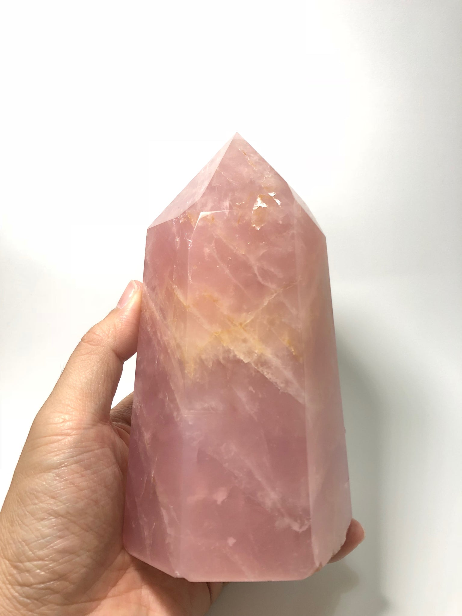 Rose Quartz Crystal Point 1348g