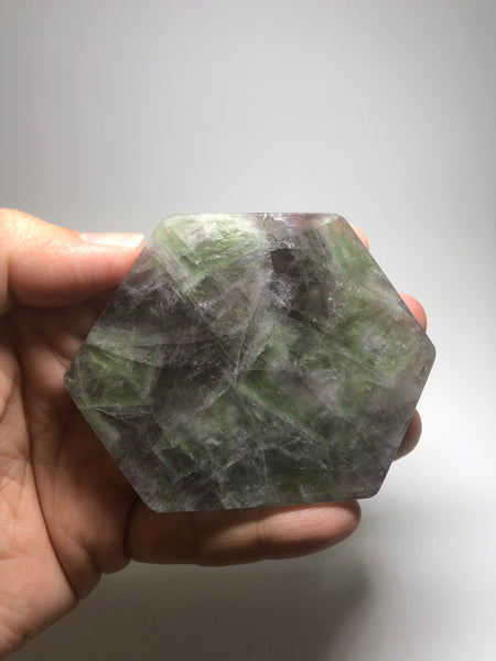 Purple Green Fluorite Slab 134g