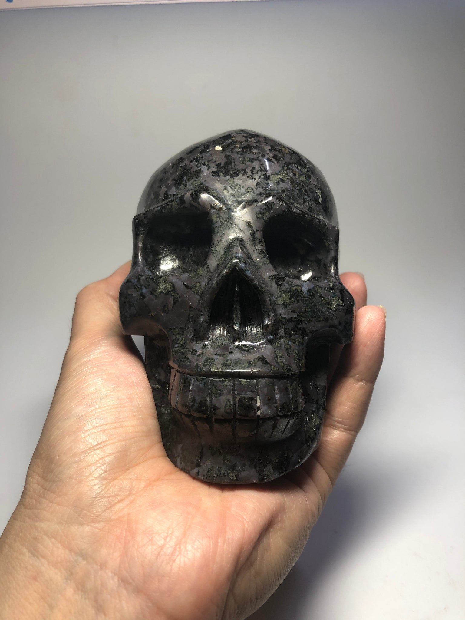 Mystic Merlinite Crystal Skull 1480g