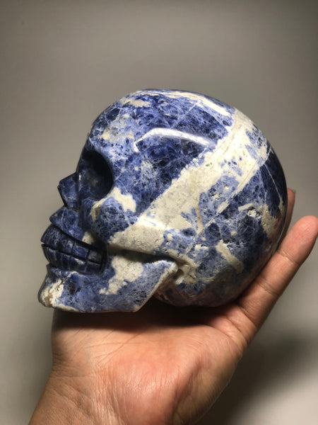 Sodalite Crystal Skull 1480g