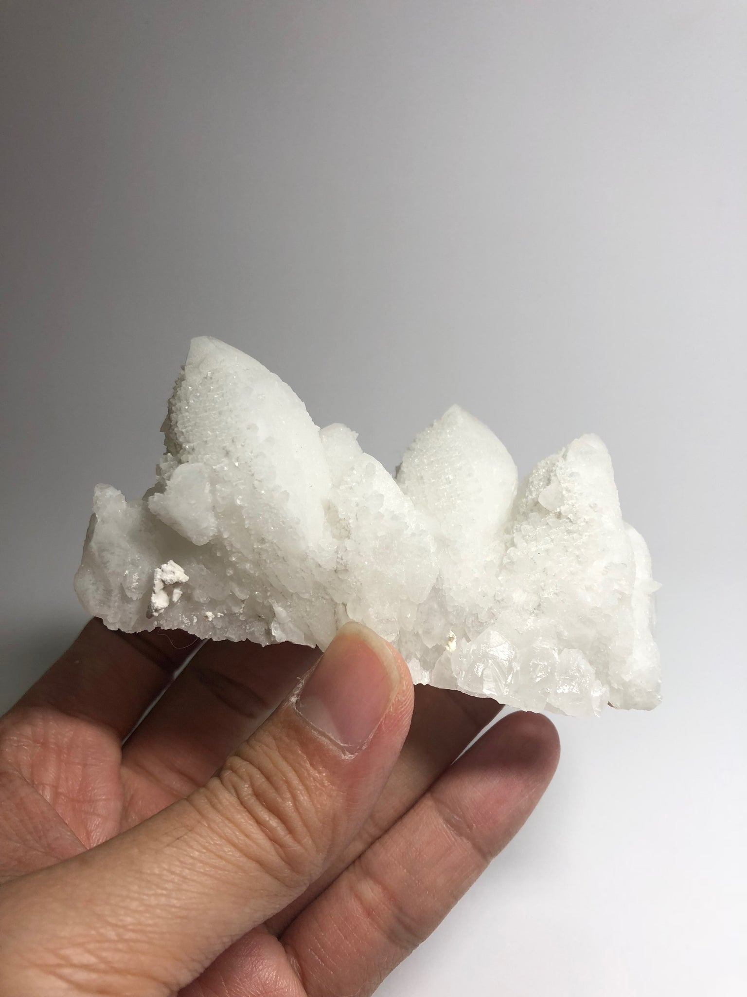 Druzy Snow White Quartz Raw Crystals 163g