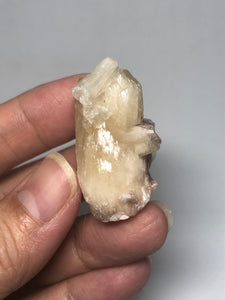 Stilbite with Hematite Raw Crystals 18g