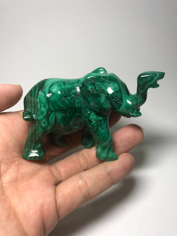 Malachite Elephant 215g