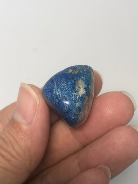 Shattuckite with Calcite Tumbled Stones 21g