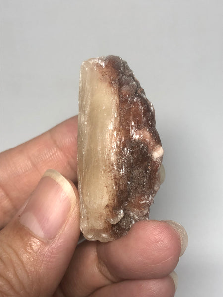 Stilbite with Hematite Raw Crystals 21g