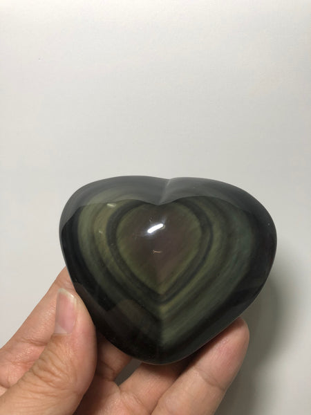 Rainbow Obsidian Polished Heart Shape 229g