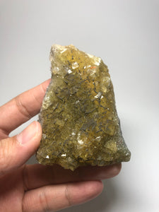 Yellow Fluorite with Chalcopyrite from Spain 231g