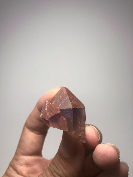 Red Amethyst Raw Crystals Cluster from Brazil 23g