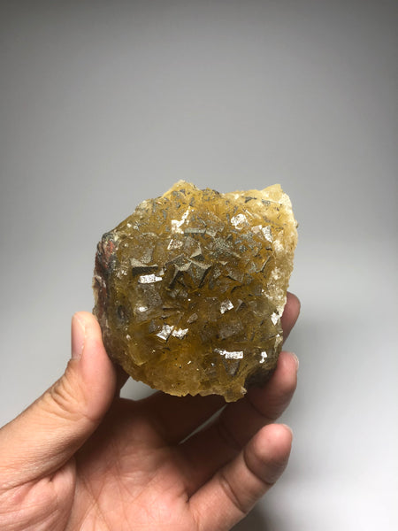 Yellow Fluorite with Chalcopyrite from Spain 258g