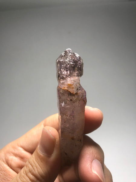 Smoky Amethyst with Red Hematite Scepter Raw Crystals 26g