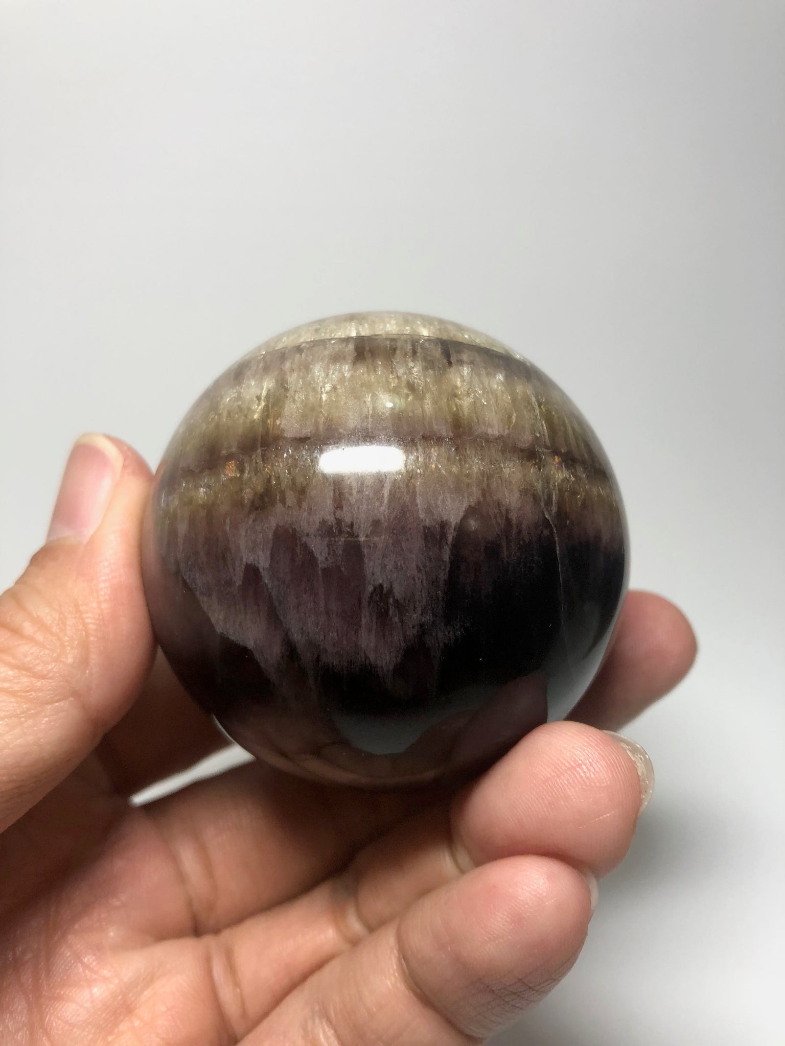 Deep Purple Fluorite Sphere (Honeycomb Fluorite) Raw Crystals 281g