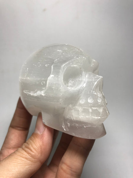 Selenite Crystal Skull 304g