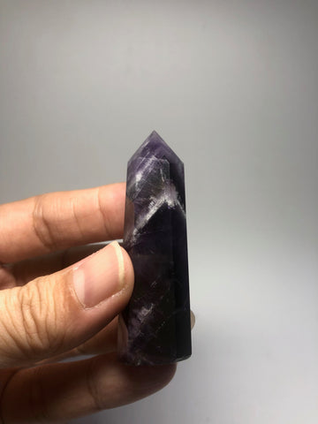 Chevron Amethyst Crystal Point 31g