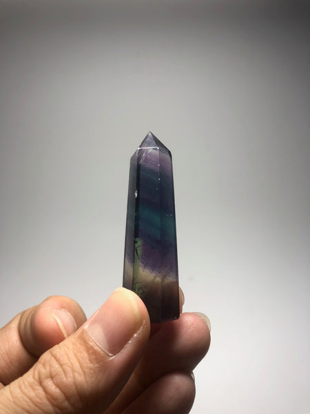 Rainbow Fluorite Crystal Point 31g