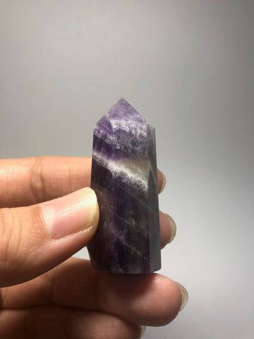 Chevron Amethyst Crystal Point 33g