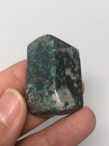 Chrysocolla with Cuprite and Calcite Tumbled Stones 33g