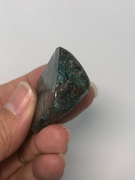 Chrysocolla with Cuprite and Calcite Tumbled Stones 33g