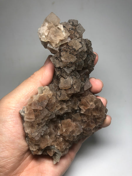 Translucent Pink Cubic Fluorite Raw Crystals 364g