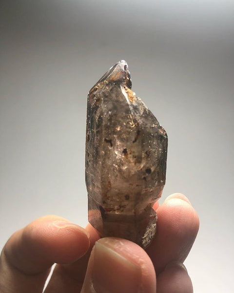 Smoky Amethyst with Red Hematite Scepter Raw Crystals 36g
