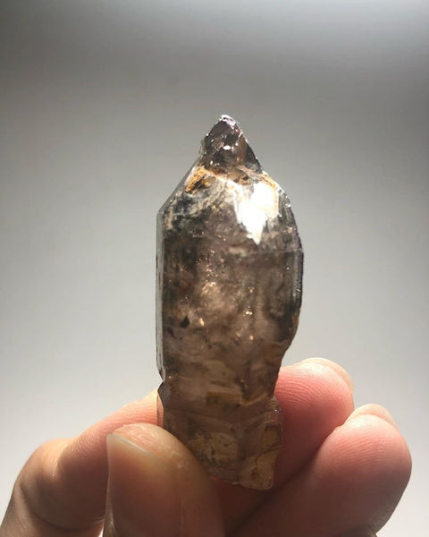 Smoky Amethyst with Red Hematite Scepter Raw Crystals 36g