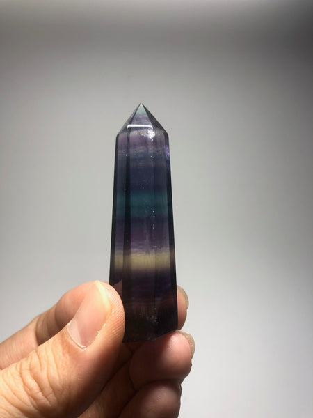 Rainbow Fluorite Crystal Point 39g
