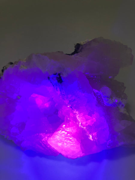 Fluorescent Pink Calcite Raw Crystals 414g