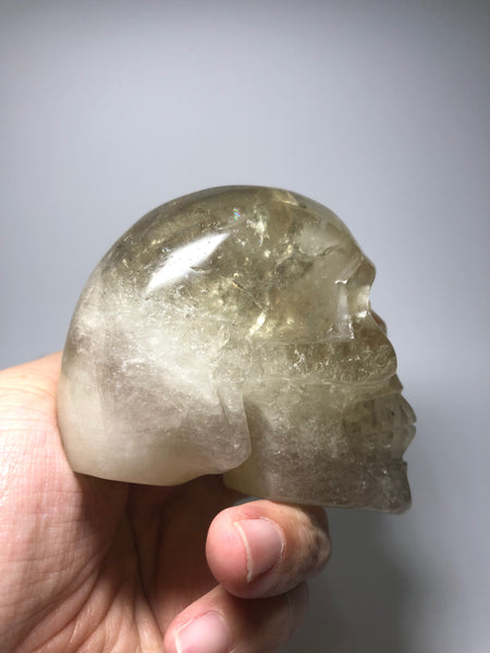 Smoky Citrine Crystal Skull 418g