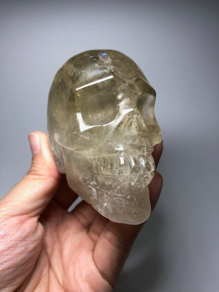 Smoky Citrine Crystal Skull 418g