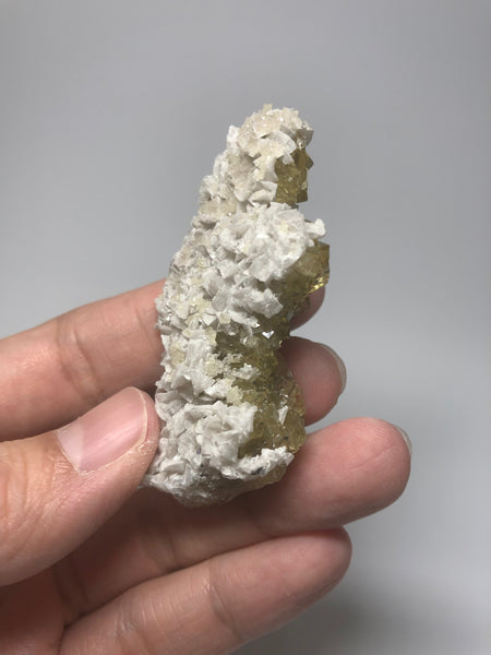 Yellow Fluorite with Calcite from Spain 42g