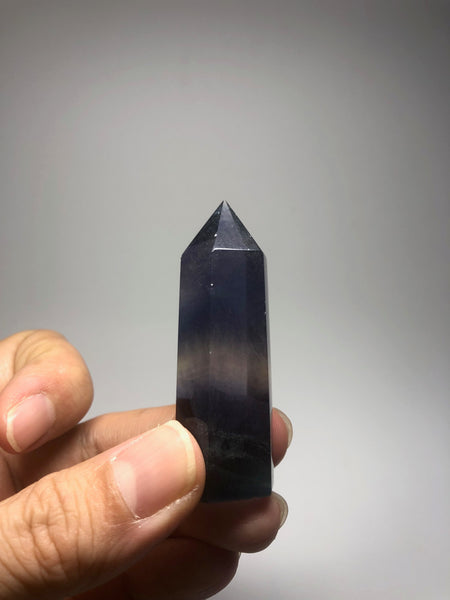 Rainbow Fluorite Crystal Point 42g