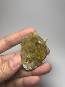 Yellow Fluorite with Chalcopyrite from Spain 43g