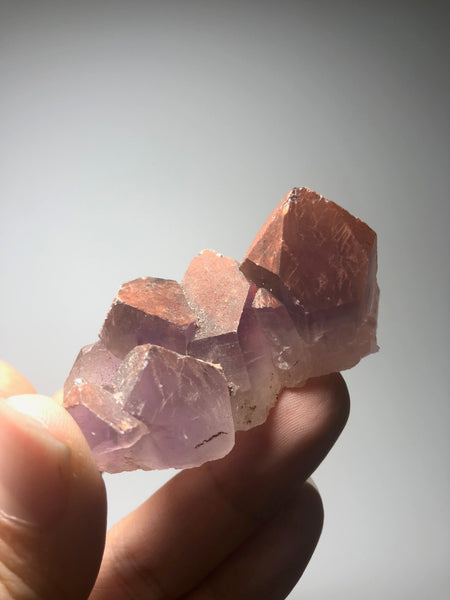 Red Amethyst Raw Crystals Cluster from Brazil 44g