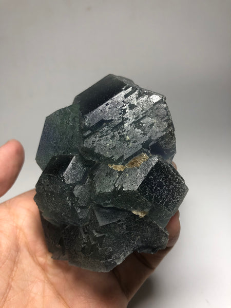 Green Blue Translucent Trapezoidal Fluorite Raw Crystals 472.5g