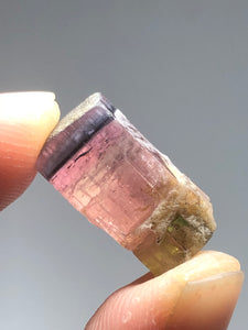 Pink Green Blue Tourmaline Raw Crystals 4g