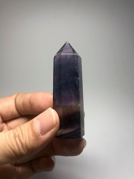 Rainbow Fluorite Crystal Point 51g