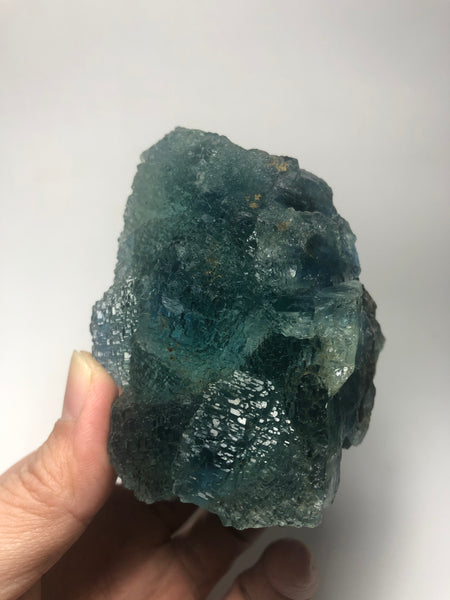 Blue Green Ladder Step Fluorite Raw Crystals 577g