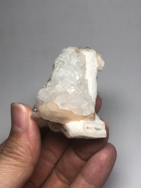 Apophyllite with Stilbite and Mesolite Raw Crystals 68g