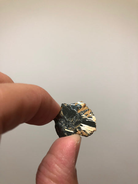 Hematite with Golden Rutile Raw Crystals 7g