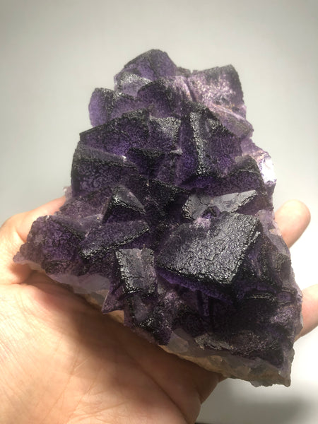 Purple Cubic Fluorite Cluster Raw Crystals 819g