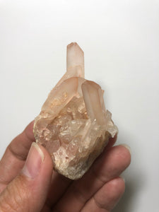 Pink Lithium Quartz Raw Crystals Cluster 82g