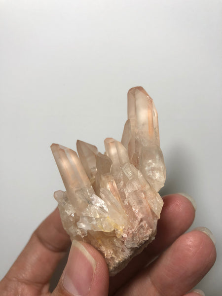 Pink Lithium Quartz Raw Crystals Cluster 82g
