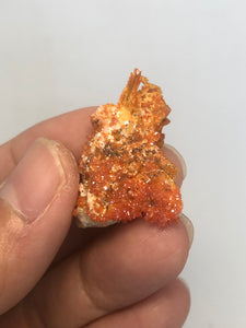 Vanadinite on Barite Raw Crystals 8g