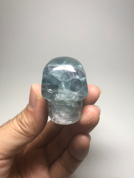 Rainbow Fluorite Crystal Skull 95g