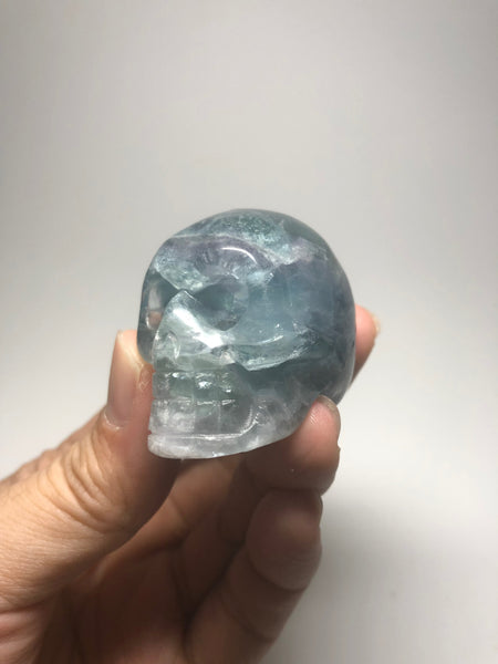 Rainbow Fluorite Crystal Skull 95g