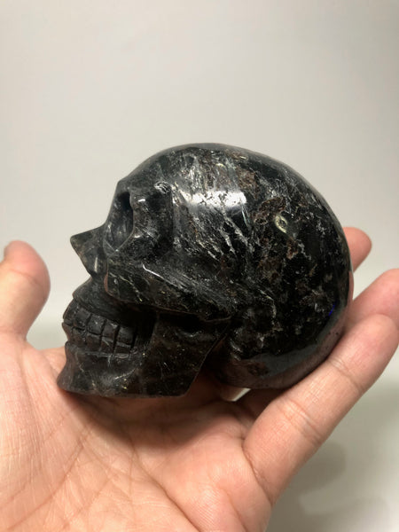 Astrophyllite Crystal Skull 489g