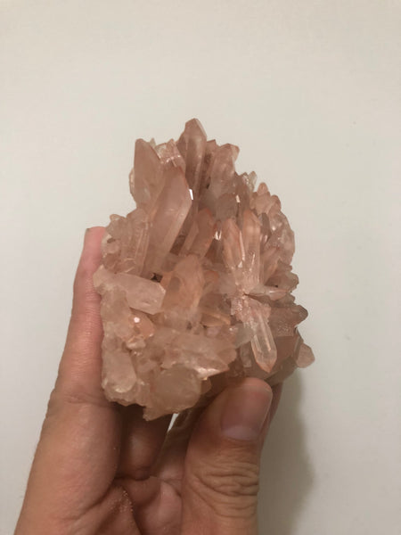 Pink Lithium Quartz Raw Crystals Cluster